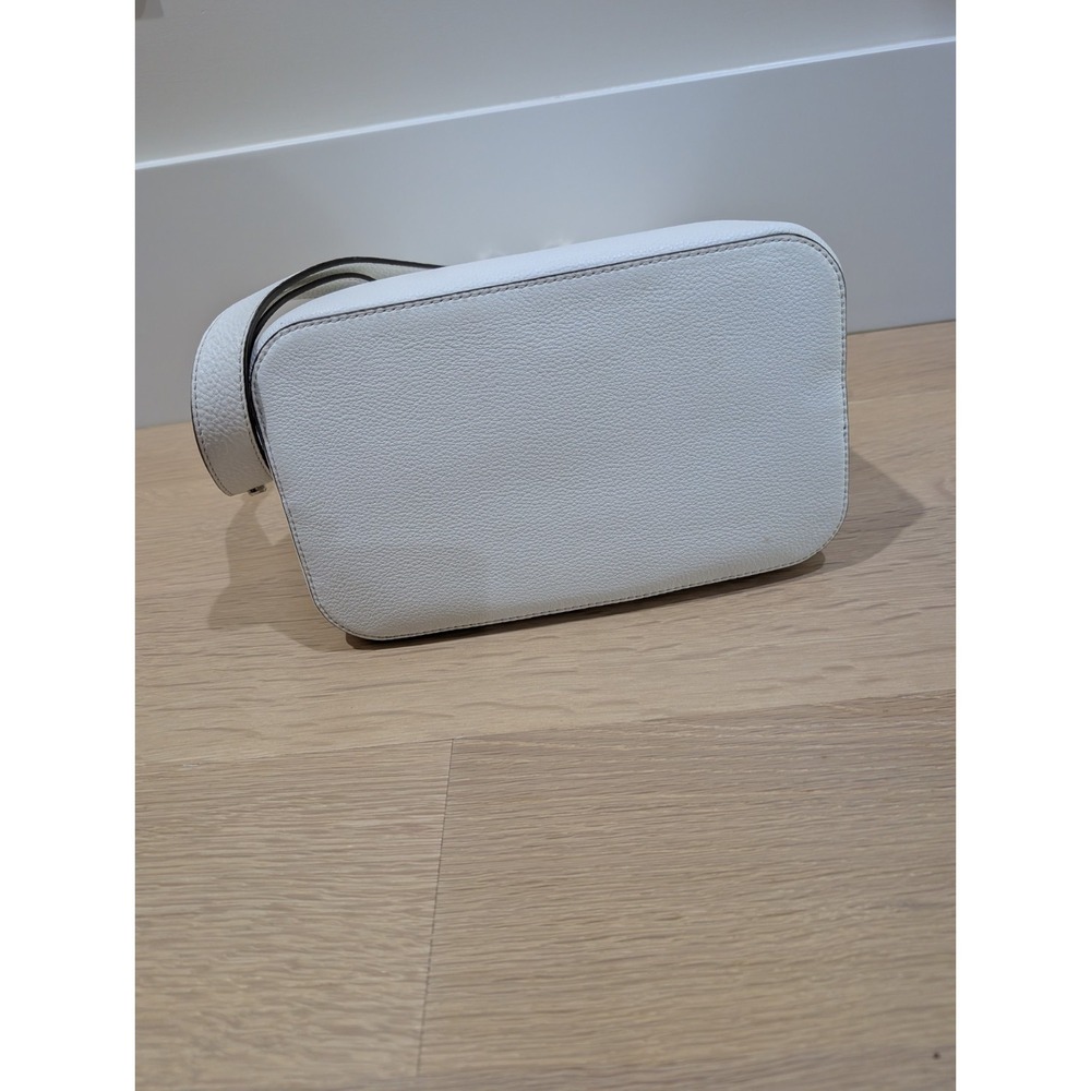 Kate Spade New York Marti Small White Leather Bucket Shoulder Bag Satchel Purse - Picture 11 of 12